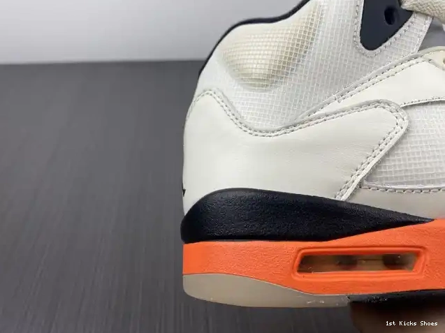 1st Kicks Shoes 5 DC1060-100 Jordan Retro Orange Total 0525